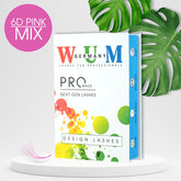 Rosa Wimpern - 6D fertige Wimpernfächer - 6in1 Box Künstliche Wimpern 0.07 CC Rosa - WUM GERMANY - fertige Wimpernfächer